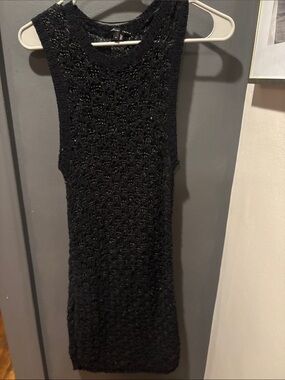 Theyskens' Theory Black Knit Midi Dress